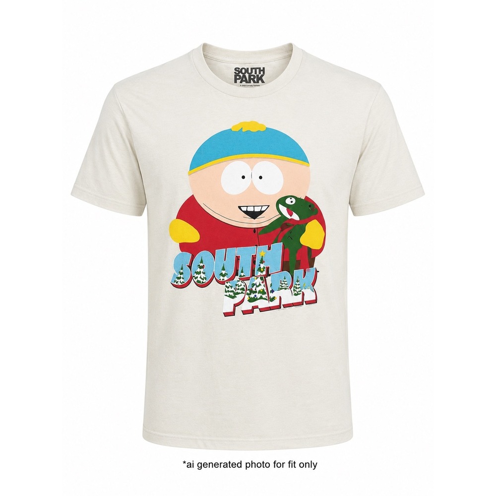 South Park Cartman Holiday Frog Toy Graphic T-Shirt Men‎ Small Cream White